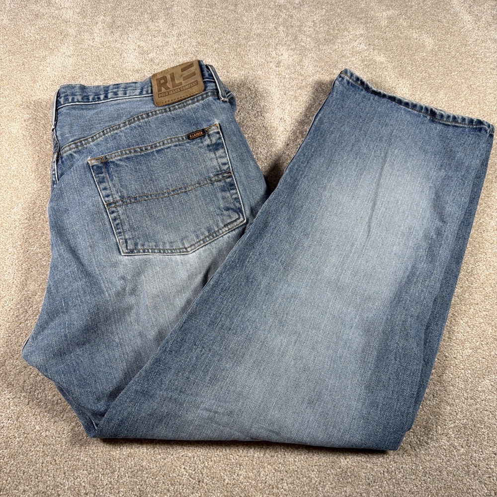 Ralph Lauren Polo Jeans‎ Mens 38 X 30 (FITS 39 X 30) Blue Straight Leg Cotton